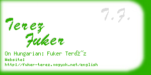 terez fuker business card